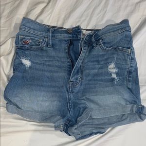 Hollister blue jean shorts